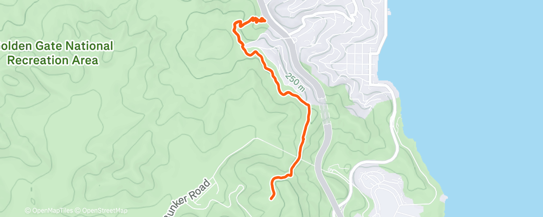 Map of the activity, Afternoon Hike