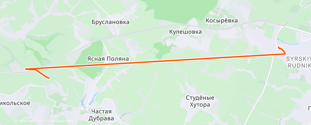 Map of the activity, Вечерняя прогулка