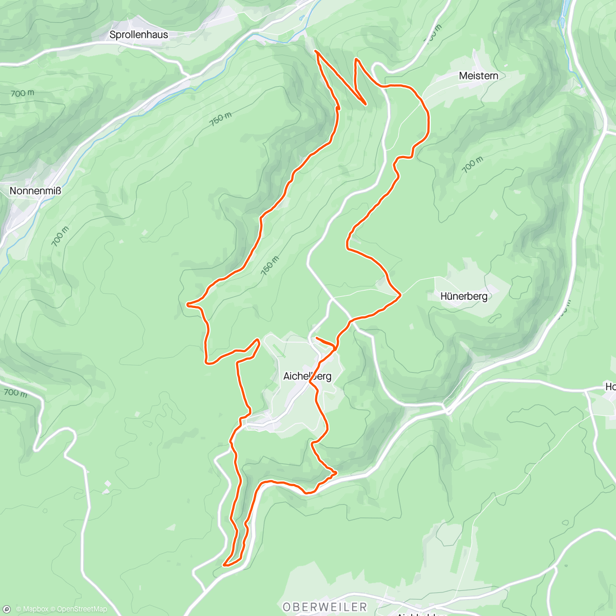 Map of the activity, Aichelberger Traumtour mit ein paar Laufteam Oberkollbachern 😁