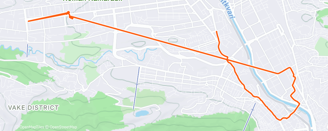 Map of the activity, Дневная прогулка