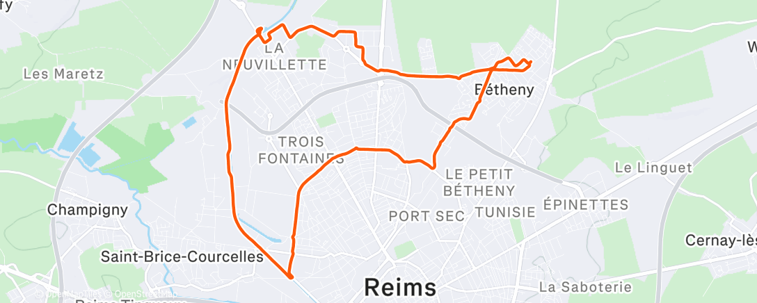 Map of the activity, Le long du Canal