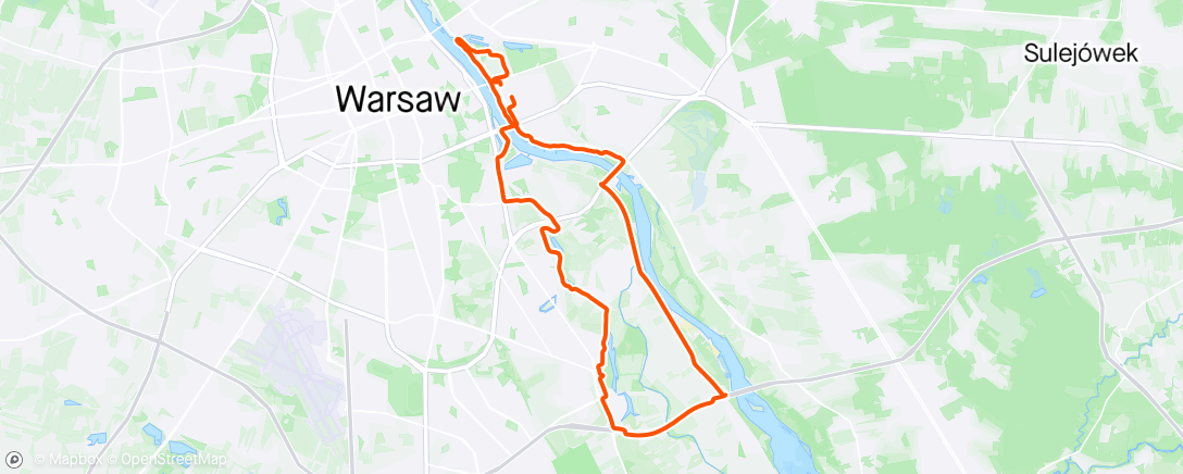 Map of the activity, Na Wilanów Ride