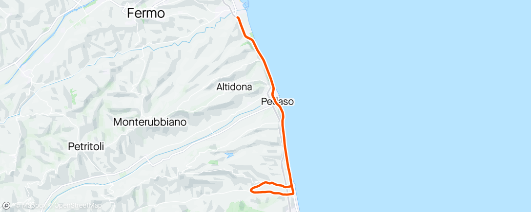Map of the activity, Giro pomeridiano (senza il tappo vado più veloce)