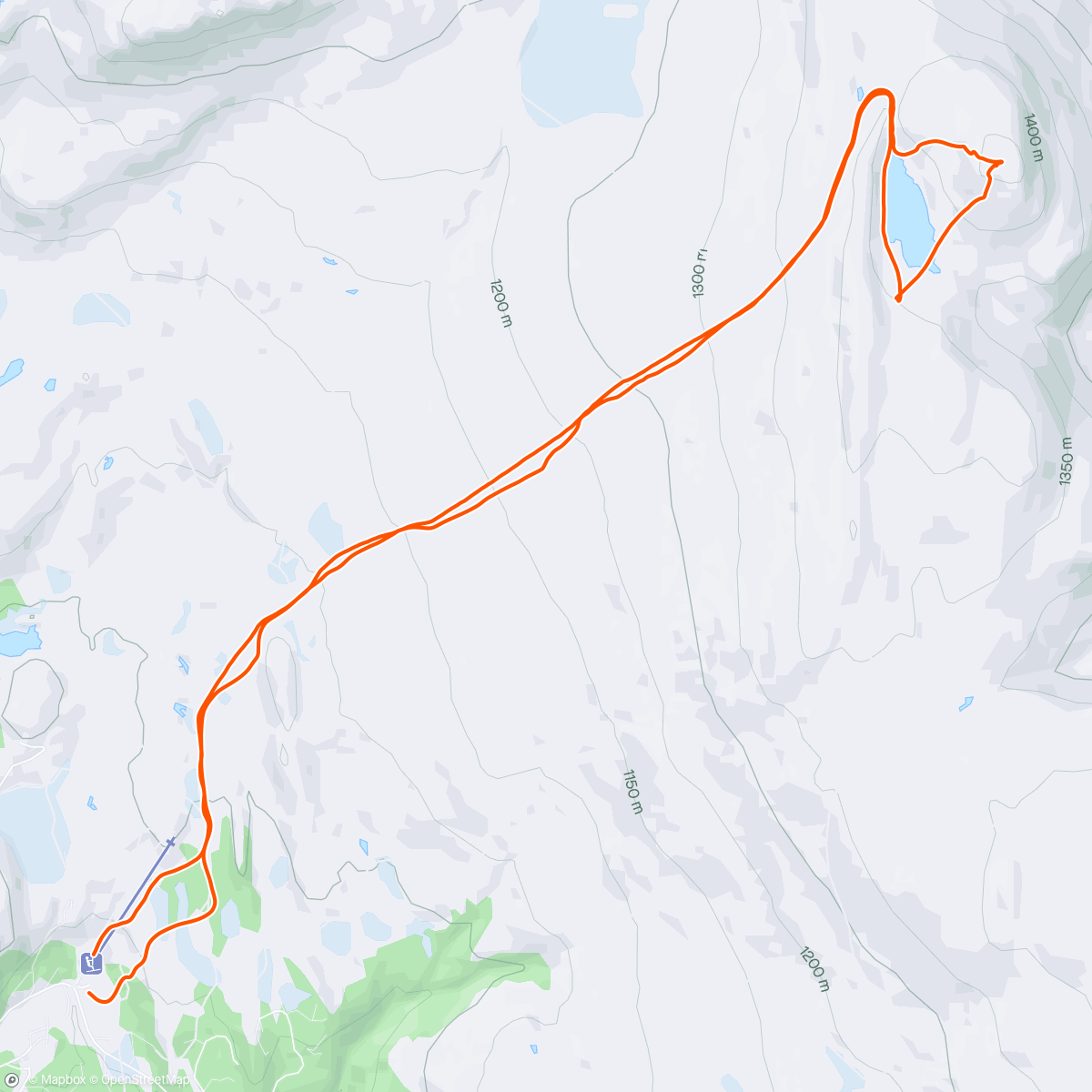 Map of the activity, Høgevarde