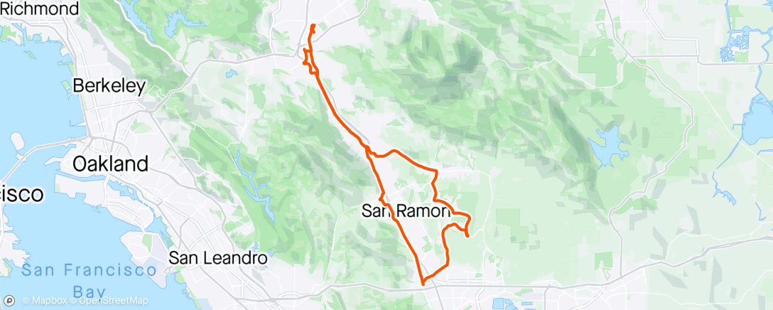 Map of the activity, Spinning Cafecito ride