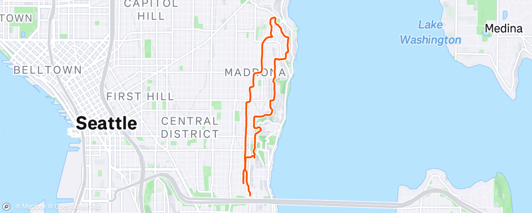 Map of the activity, Afternoon Run