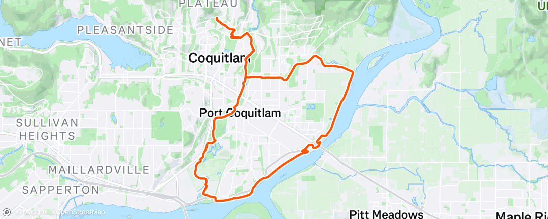 Map of the activity, Afternoon Ride