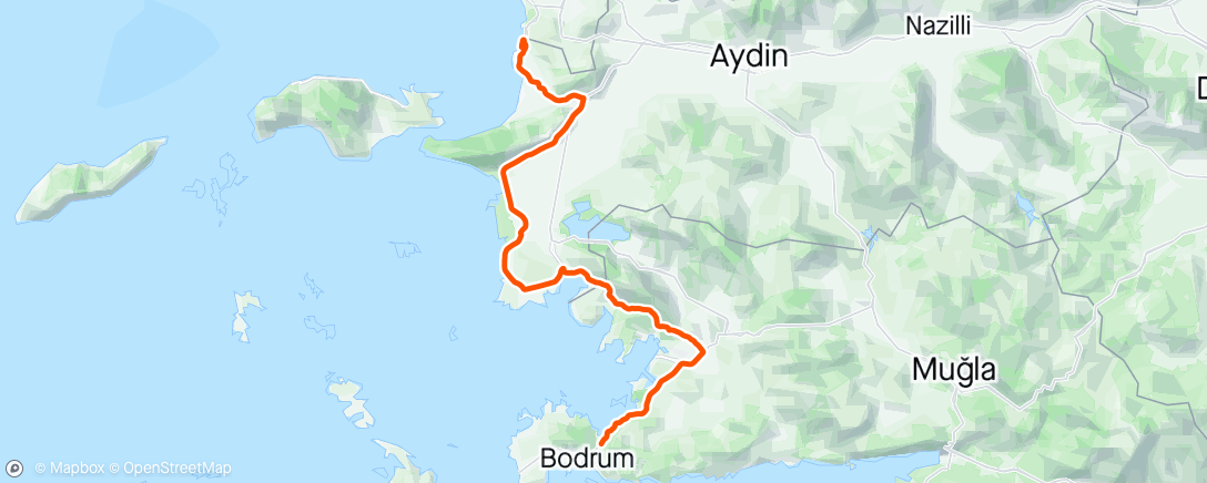 Map of the activity, 5° tappa Tour of Türkiye