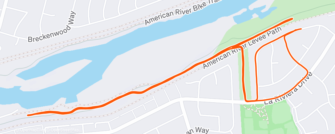 Map of the activity, Lunch Run