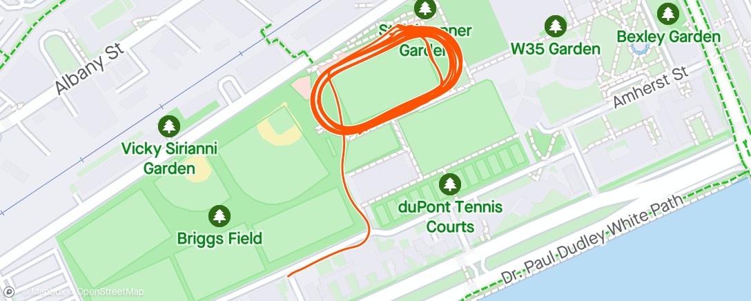 Map of the activity, 4x1k