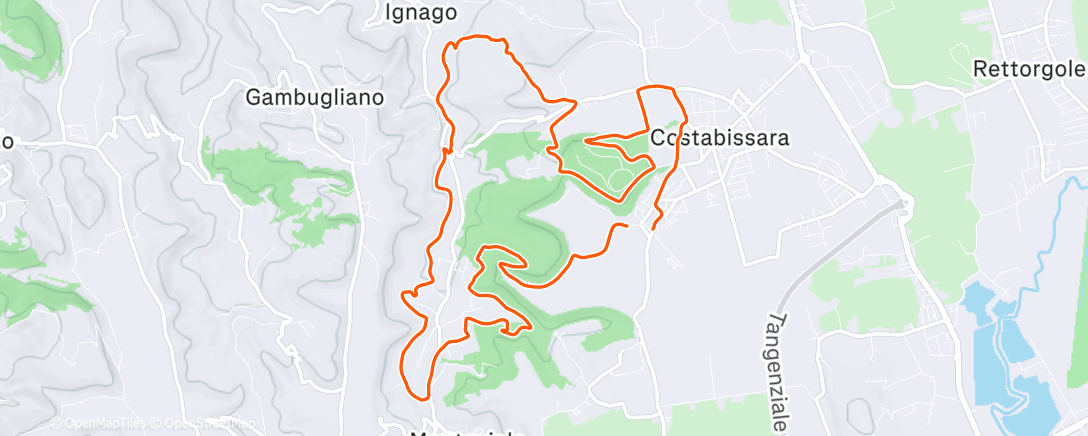 Карта физической активности (Costa collinare)