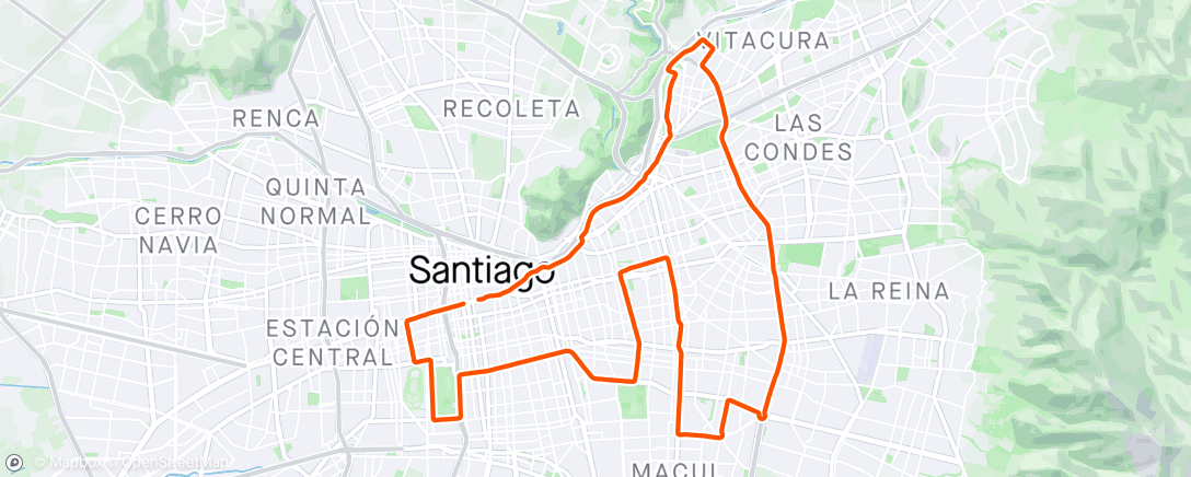 Map of the activity, Maratón de Santiago 2024