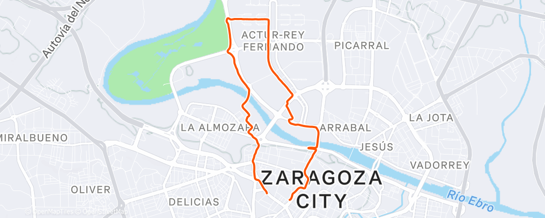 Карта физической активности (Carrera de mañana)