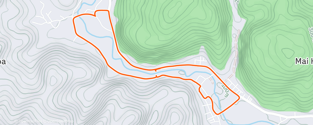 Map of the activity, Afternoon Walk