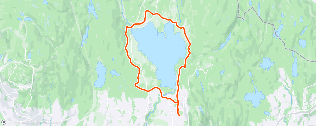 アクティビティ「Langtur rundt Maridalsvannet」の地図