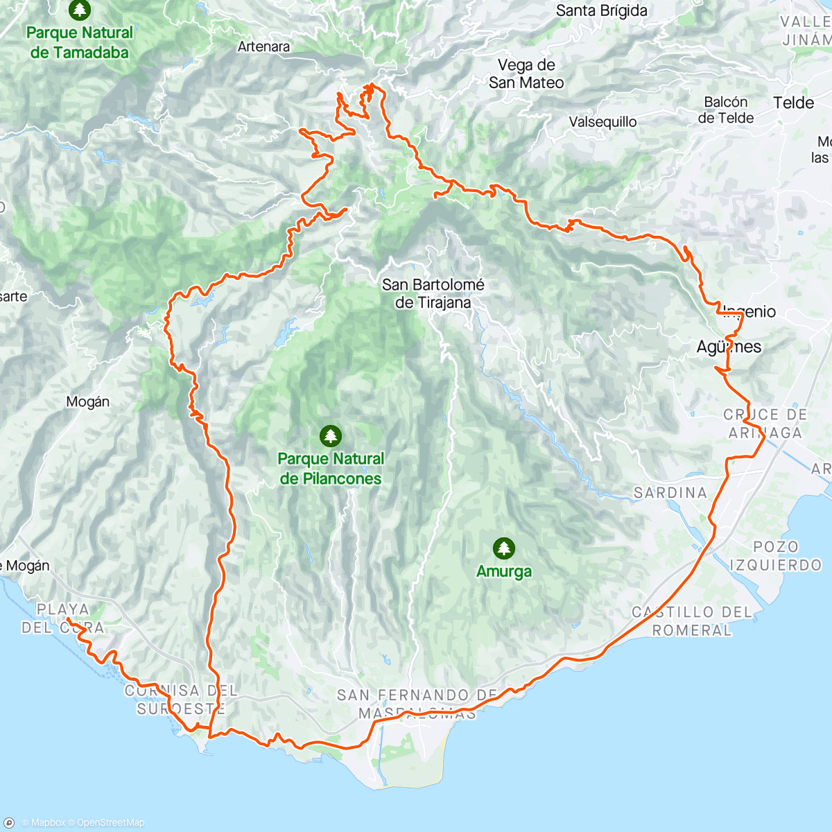 Map of the activity, Tirsdagsklubben: Gran Canaria 2024. Dag 4.