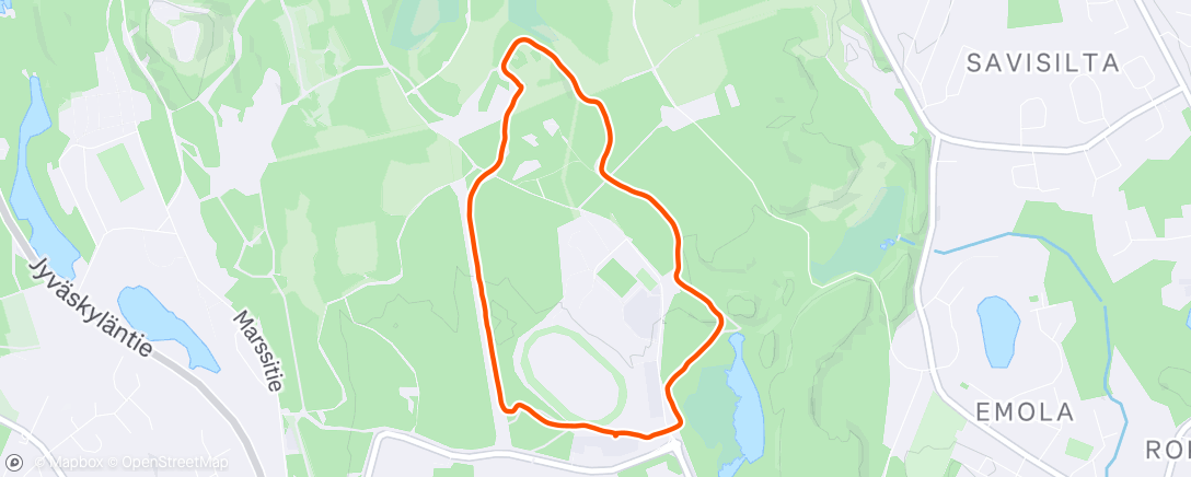 Map of the activity, Afternoon Nordic Ski