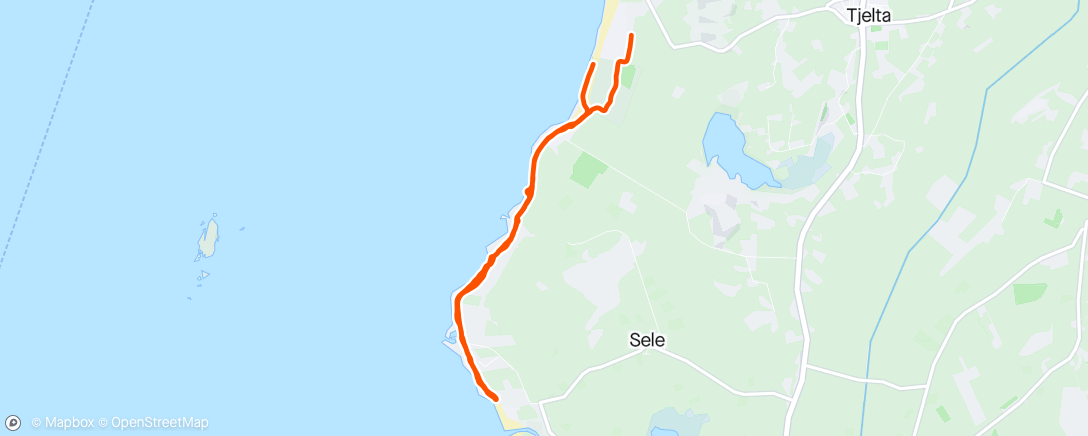 Mapa da atividade, Gå/joggetur langs fantastiske strender