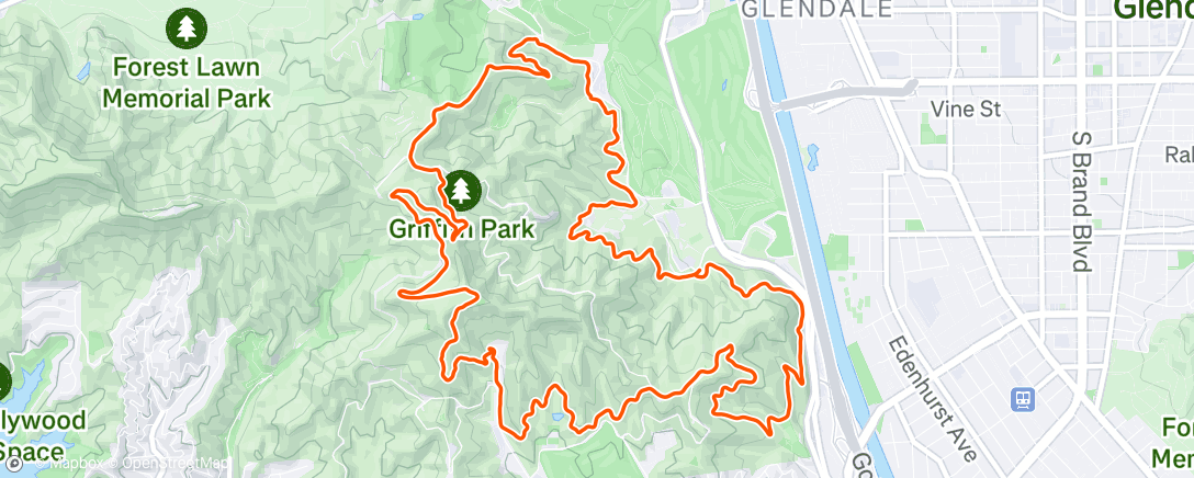 Map of the activity, Afternoon Trail Run