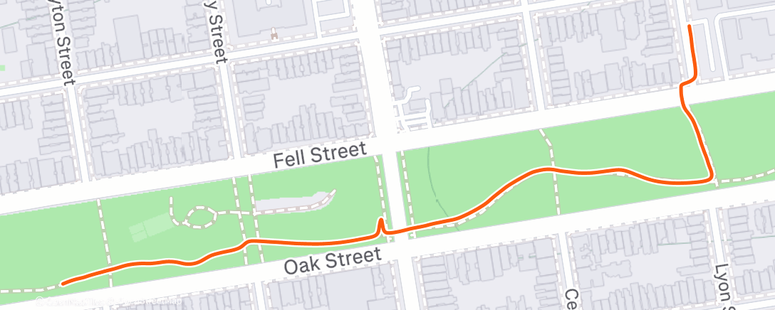 Map of the activity, Afternoon Walk