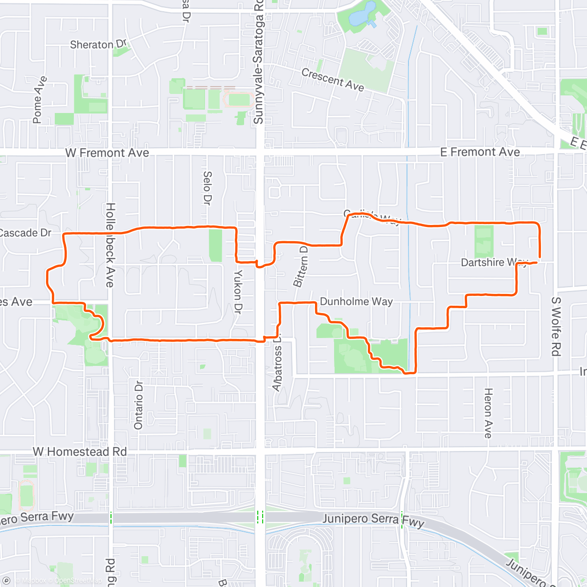 Map of the activity, I stole this G-Bike from someone who stole the G-Bike from Google