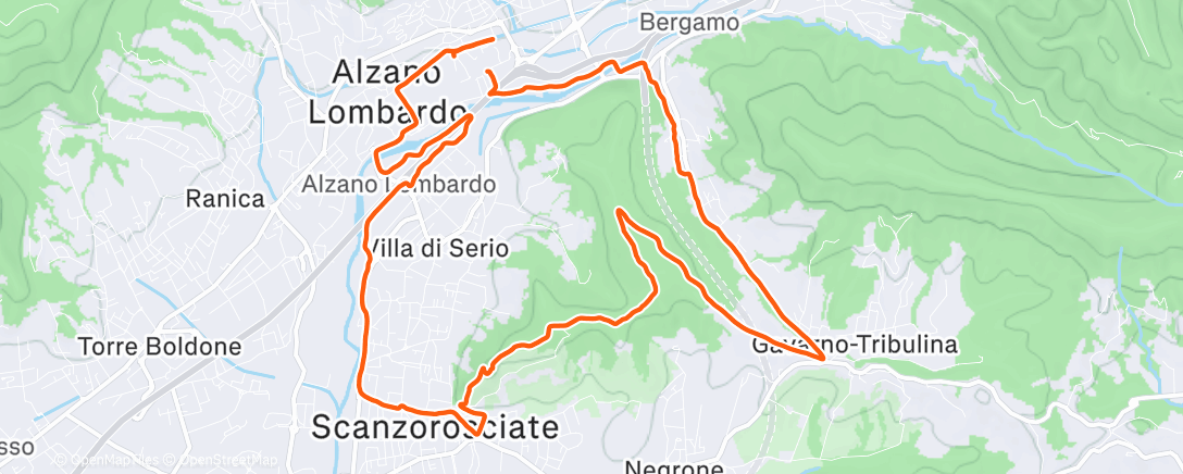 Карта физической активности (Corsa pomeridiana)