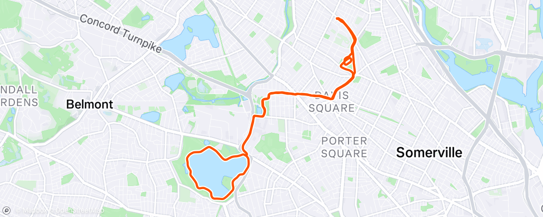 Map of the activity, Lunch Run