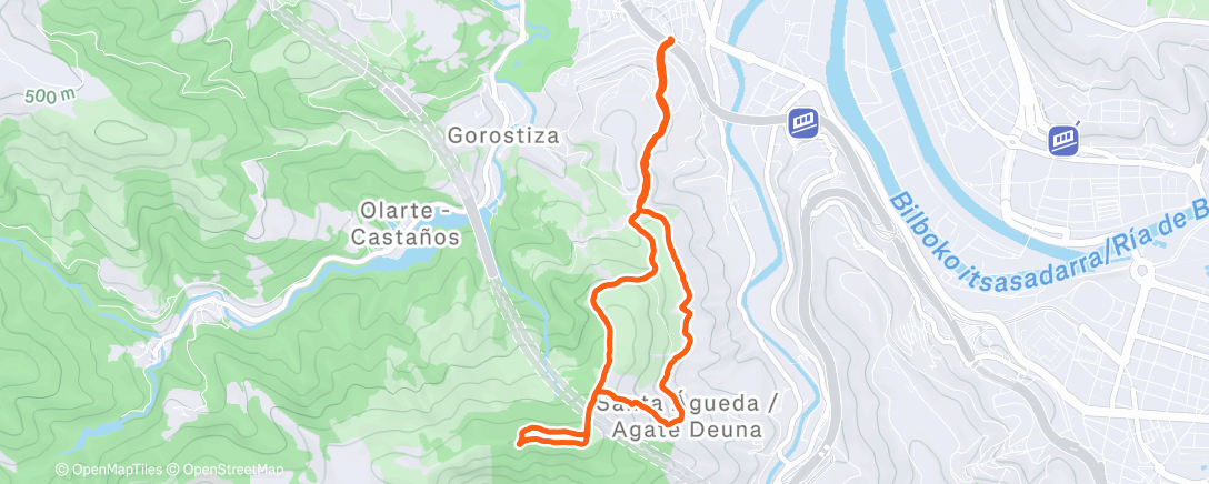 Map of the activity, Arroletza-Tellitu