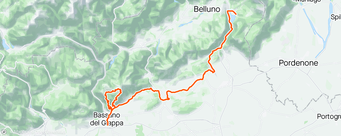 Map of the activity, Giro d’Italia - Stage 20