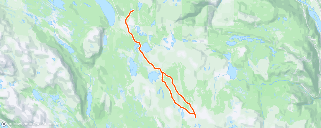 Map of the activity, Fagerhøy. There and back again with pulk