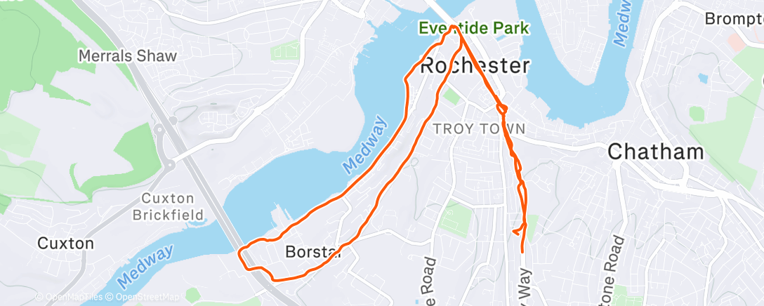 Map of the activity, Morning Run