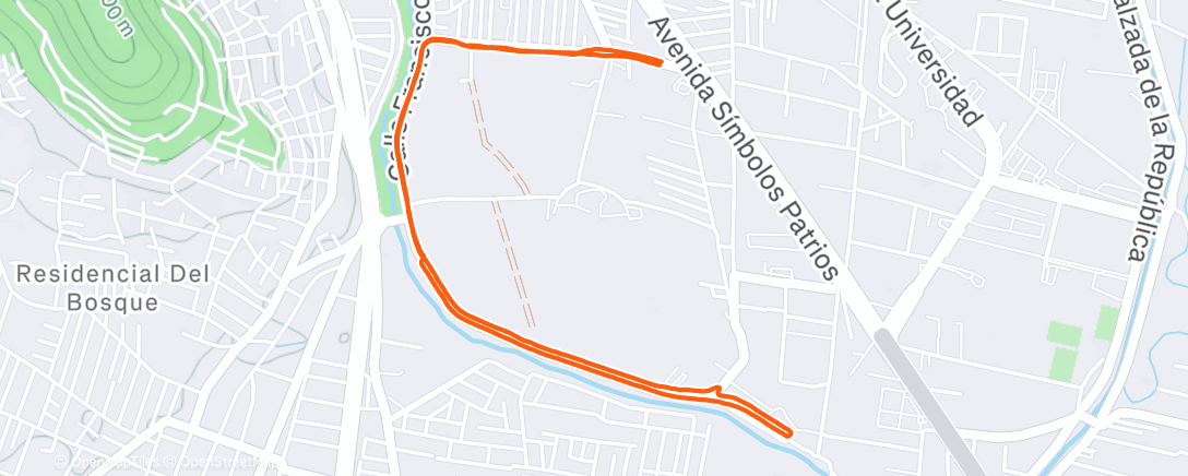 Mapa de la actividad (Afternoon Run)