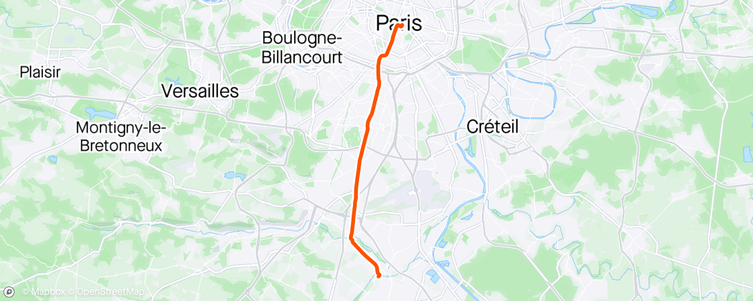 Map of the activity, Sortie gravel en soirée