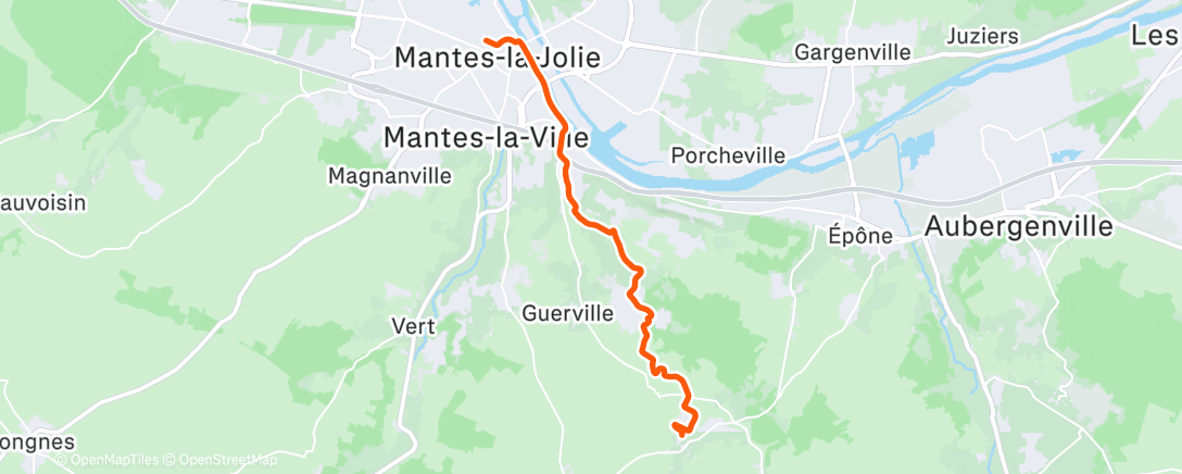 Map of the activity, Course en sentier