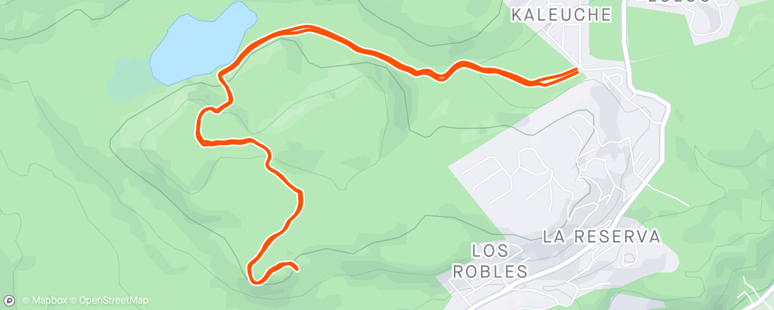 Map of the activity, Evening Run - Rosales