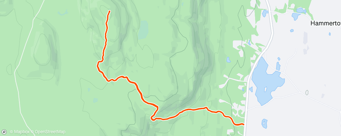 Map of the activity, Undermountain to Bear Mtn