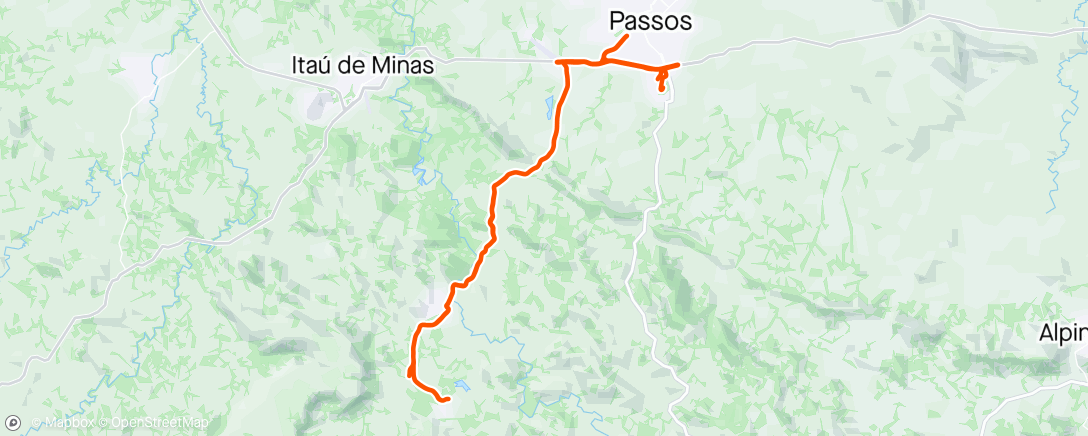 Map of the activity, Mineração