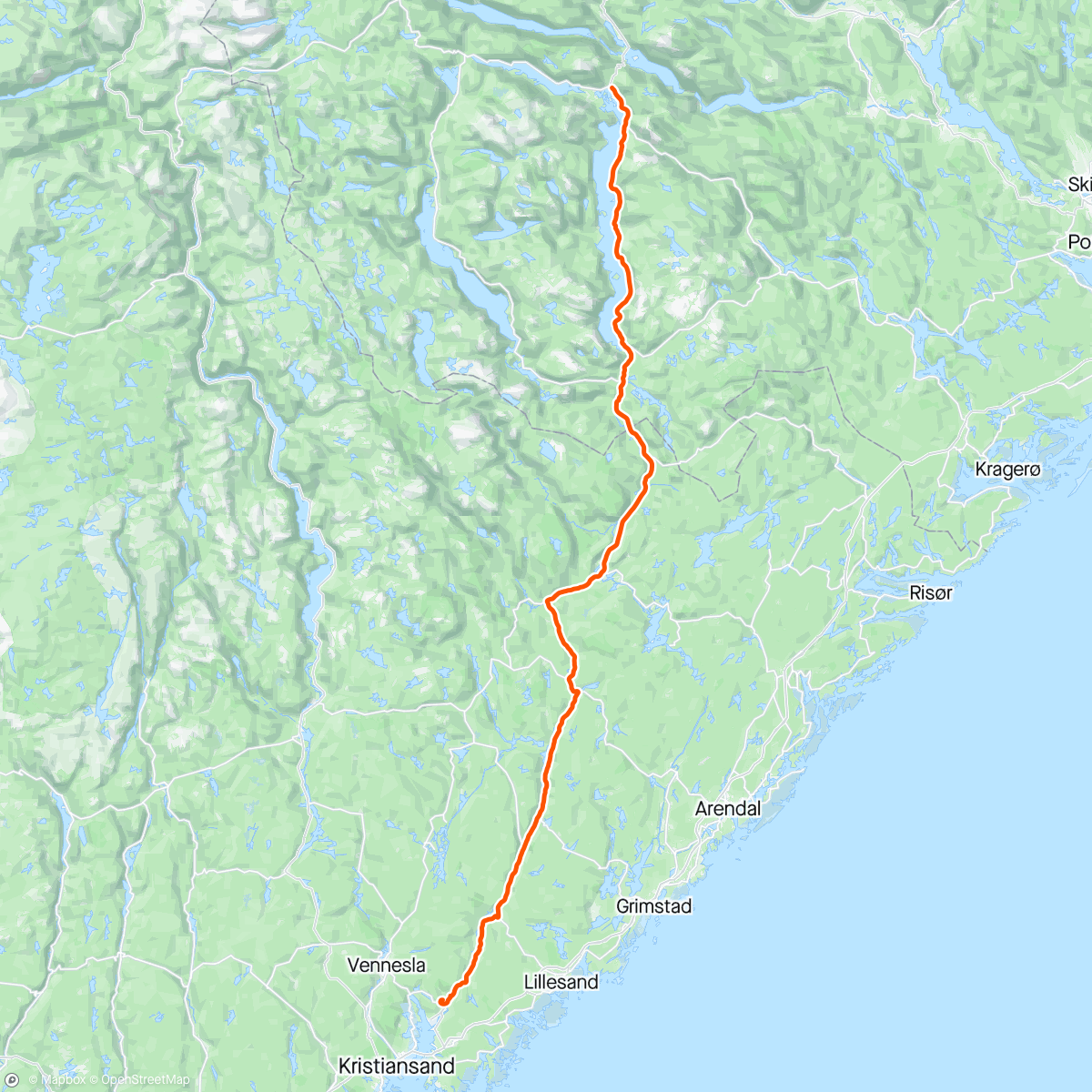 Map of the activity, ROC - Vrådal - Dag 1 🚴🏽‍♂️👌🏻