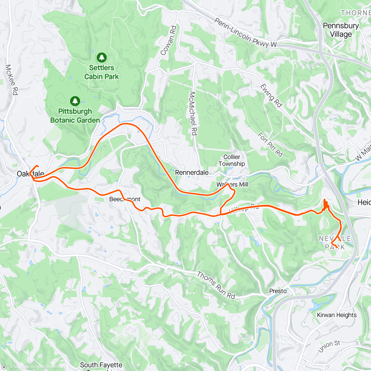 Map of the activity, Lunch loop