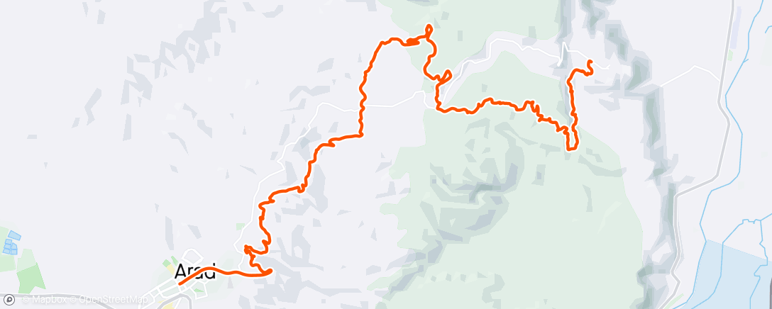 Mapa da atividade, Trail Arad - Massada