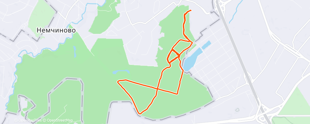 Map of the activity, Классические лыжи (утро)