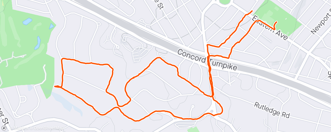 Map of the activity, Afternoon Walk