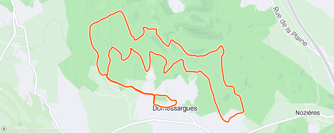 Map of the activity, Trail de Domessargues