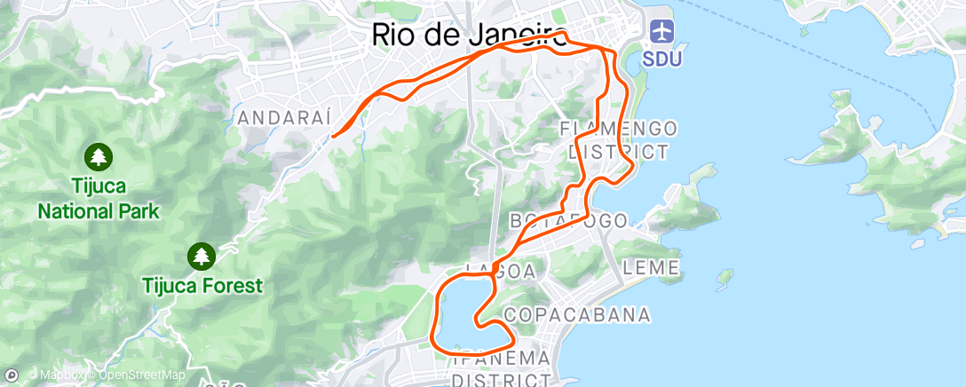 Mapa da atividade, Vuelta a Lagoa