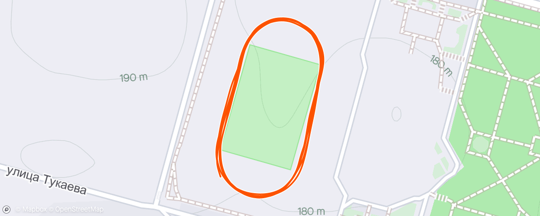 Map of the activity, Evening Run