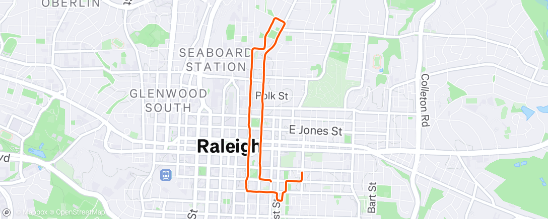 Map of the activity, Morning Run