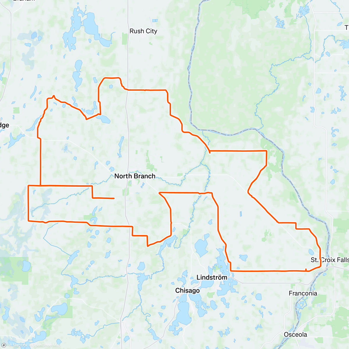 Map of the activity, Road ride w/ my boys
