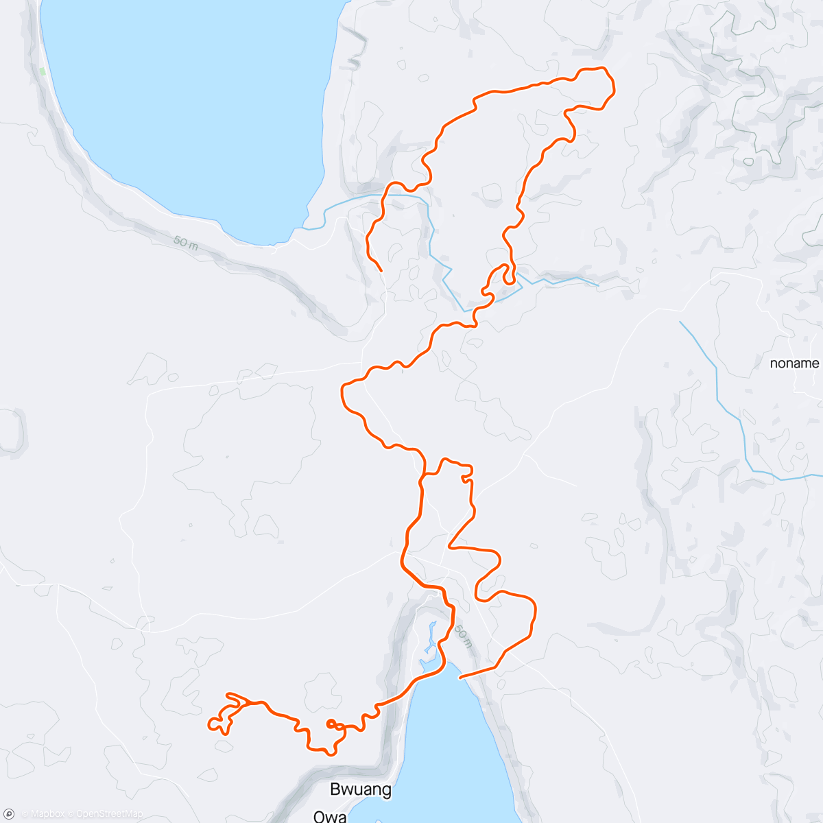 Mapa de la actividad (Zwift - Electric Loop in Makuri Islands)