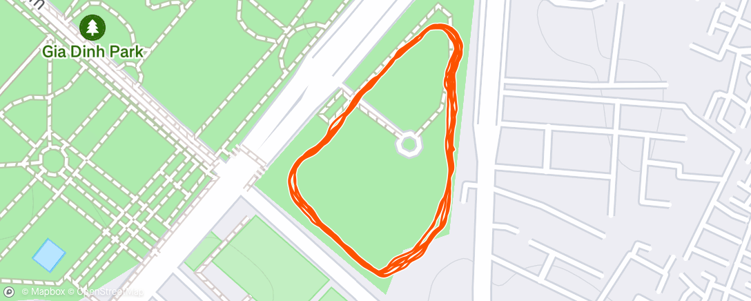 Map of the activity, Evening Run