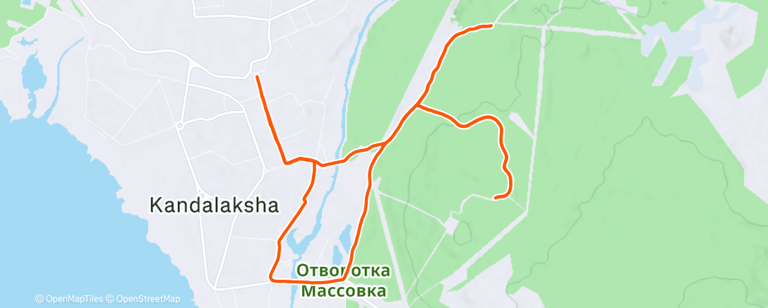 Map of the activity, Morning Run